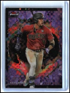 2024 Topps Finest #292 Ketel Marte Purple Rare Checkerboard Refractor /75 - Picture 1 of 2