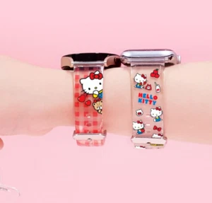 [Hello Kitty] Uhrenarmband für Apple Galaxy Watch durchsichtiges TPU-Armband *US-Pflicht bezahlt - Bild 1 von 15