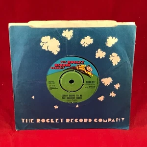 ELTON JOHN Sorry Seems To Be The Hardest Word 1976 UK 7" vinyl single original - Imagen 1 de 2