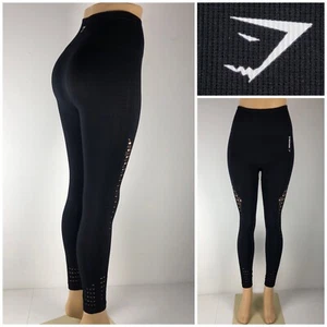 Gymshark Damen XS Leggings schwarz Nylon Elasthan Fitness Laufen gebraucht, in einwandfreiem Zustand - Bild 1 von 9