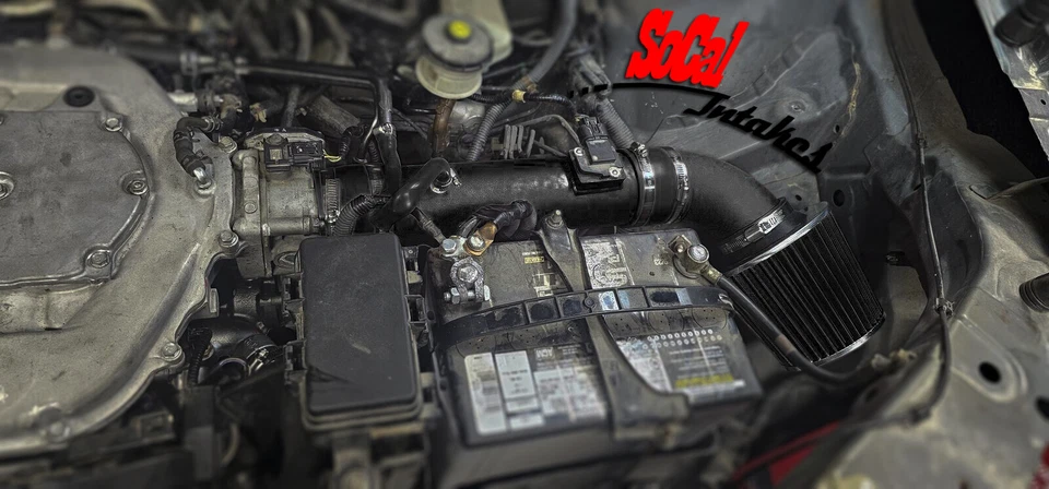 Kit de sistema de admisión de aire recubierto negro de 2 piezas para Honda Ridgeline 2009-2013 3,5 L V6 Foto 1 de 1