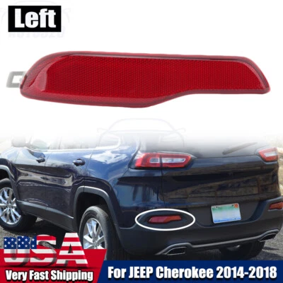 Piloto izquierdo para Jeep Cherokee 2014 15 2016-2018 parachoques trasero reflector luz lámpara Foto 1 de 4