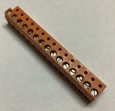 Orange 15 Position Pluggable Terminal Block - Image 1 of 4