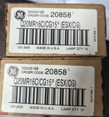 20PK GE 20858 Q20MR16C/CG15 ESX/CG Constant Color MR16 20W N.Spot 15D GU5.3 - Image 1 of 3