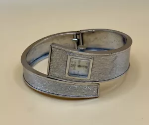 Vintage RARE NEIMAN MARCUS Wakmann 17 Jewel Bypass Watch Estate Brushed Silver - Picture 1 of 9