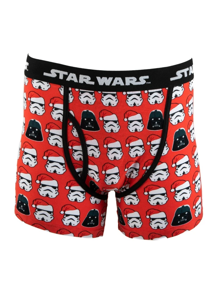 Star Wars Christmas Holiday Boxer Briefs Stormtrooper Darth Vader Men's M-XL - Image 1 of 3