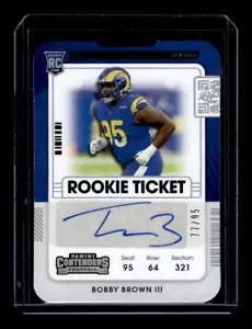 2021 Panini Contenders Rookie Ticket Stub #202 Bobby Brown III Auto /95 RC - Picture 1 of 2