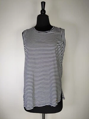 Camiseta sin mangas Michael Kors talla L azul blanco a rayas Foto 1 de 4