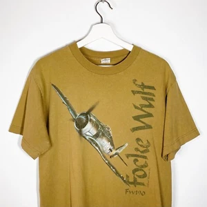 FW190 Focke Wulf Aircraft Alstyle Apparel Activewear Airplane Men's Med T-Shirt - Picture 1 of 4