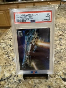 2021 Star Wars Galaxy #61, “The Falcon Fires” Wave Refractor /99 PSA 9 🔥🔥 - Picture 1 of 3