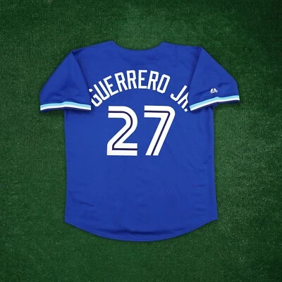 Vladimir Guerrero Jr. Toronto Blue Jays Men's Cooperstown Alternate Blue Jersey - Image 1 of 4