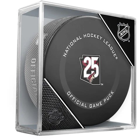 Coyotes UnSigned Inglasco 2021 Model 25th Anniversary Season Official Puck Cover