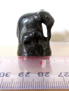 HIGH QUALITY! Bronze Opium Weight Elephant & Baby 67 grams (1 watermark) - Picture 1 of 5