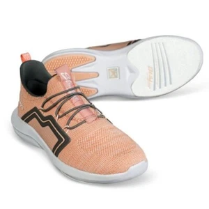 Womens KR Strikeforce Milan Slip On Bowling Shoes Coral/Grey Sizes 6 - 11 - Picture 1 of 2