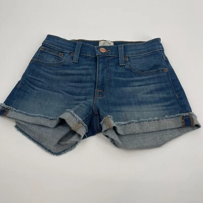 Pantalones Cortos J Crew Para Mujer 23 Flecos Informales Ligeros Preppy Verano Azul Nuevo Denim Foto 1 de 4