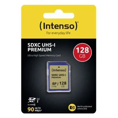 Intenso SDXC Karte 128GB Speicherkarte UHS-I Premium 90 MB/s Class 10 - Bild 1 von 2