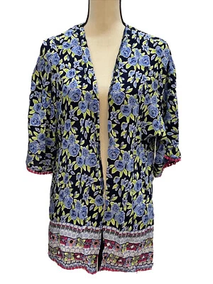 Roupa de dormir feminina PJ Salvage manga curta frente aberta floral tamanho grande - Imagem 1 de 4