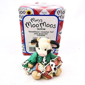 Vintage Enesco Marys Moo Moos Goodmoos Another Tie Figurine 1995 with Box - Picture 1 of 9