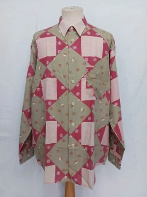 Camisa informal de colección Armani Jeans multicolor geométrica mezcla de algodón para hombre L/S M Foto 1 de 4