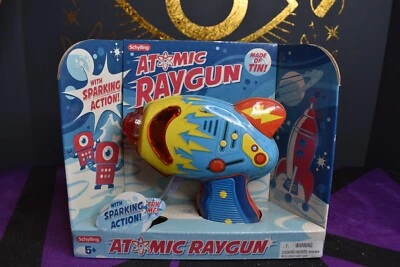 Pistola espacial atómica retro Schylling Toy Tin Litho Ray Gun 2016 nueva en caja Foto 1 de 4