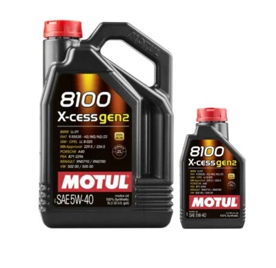6 LT OLIO MOTORE AUTO MOTUL 8100 X-cess 5W-40 gen2 100% SINTETICO ACEA A3/B4