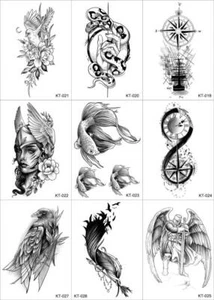8 Sheets Temporary Tattoo Waterproof Tattoo Body Arm Stickers Fake Waterproof - Picture 1 of 1