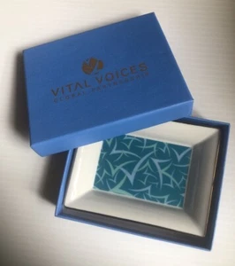 Paris Porcelain Limoges Trinket Tray 4.5 X 3.5” Vital Voices - Picture 1 of 4