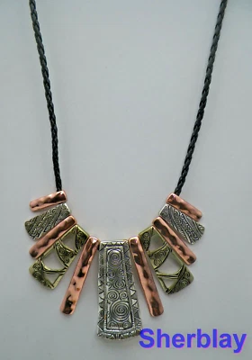 Collar de cordón trenzado negro fundido moda multicolor para bisutería 17" - 20" Foto 1 de 4