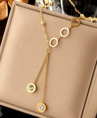 NUEVO COLLAR DE LUJO ARISTOCRACIA NÚMEROS ROMANOS ORO AMARILLO 14K Foto 1 de 4