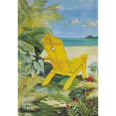 SHORELINE VIEW 12.5" X 18" GARDEN FLAG 11-2223-183 RAIN OR SHINE SPRING SEASONAL — 第 1/2 张图片