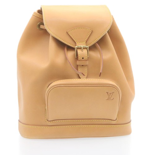 LOUIS VUITTON Nomad Leather Montsouris MM ShoulderBag SP order Beige Auth 28931A