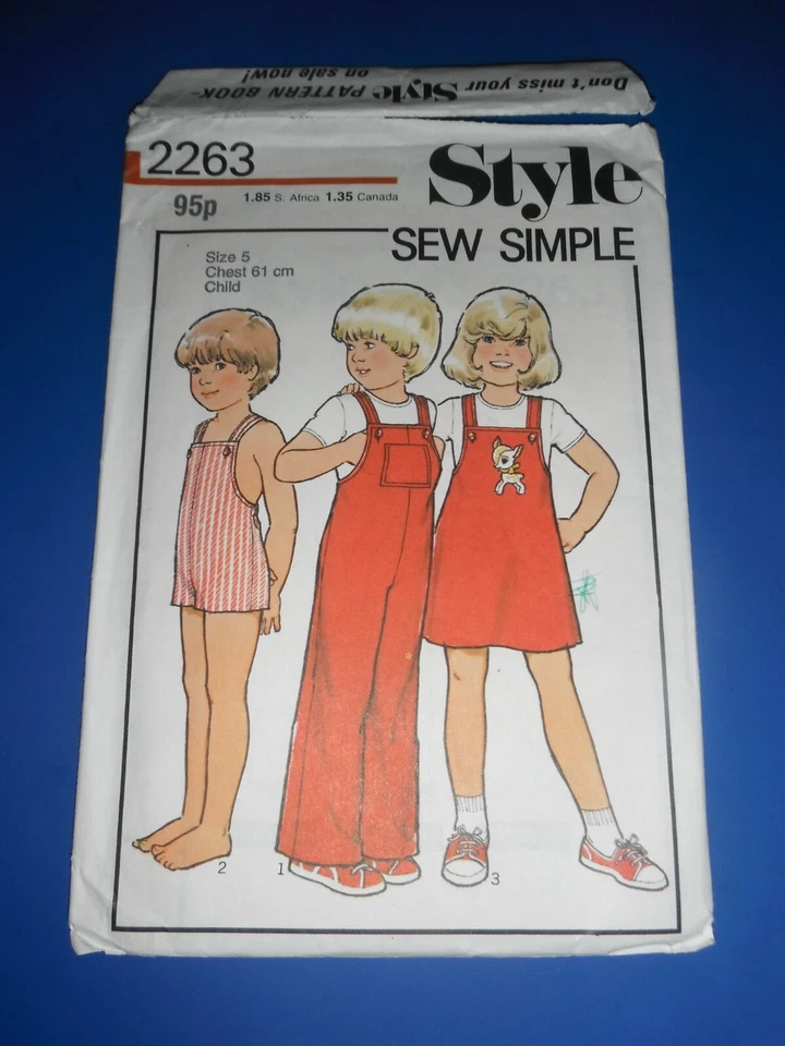 Estilo 2263; ©1978; estiércol simple costura para niños en dos longitudes y pináculo 5 Foto 1 de 1