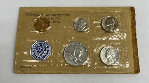 1957 P Silver US Mint Set -90% Silver Cover