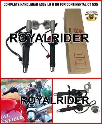 "COMPLETE HANDLEBAR ASSY LH & RH" FIT FOR ROYAL ENFIELD CONTINENTAL GT 535 - Imagem 1 de 4