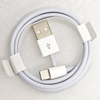 正品 Apple Lightning USB 电缆 3.3 英尺 (1 米) 适用于 iPhone X、12、13、14、PRO MAX — 第 1/3 张图片