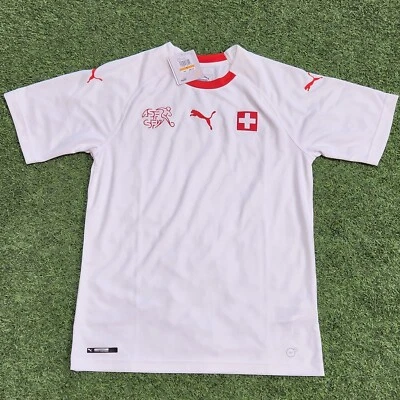 Camiseta para hombre Puma Suiza visitante 18-19 blanca-roja Foto 1 de 4