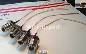4 x RG178 U.fl IPX zu N Schott Buchse Zopf Kabel WIFI Wireless LÄNGER USA - Bild 1 von 5