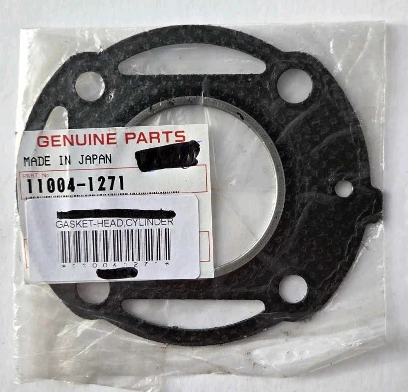 НОВАЯ ПРОКЛАДКА ГОЛОВКИ БЛОКА ЦИЛИНДРОВ ИЗ СТАРЫХ ЗАПАСОВ ПОДЛИННАЯ KAWASAKI KX80 1983-1985 11004-1271 - Изображение 1 из 1