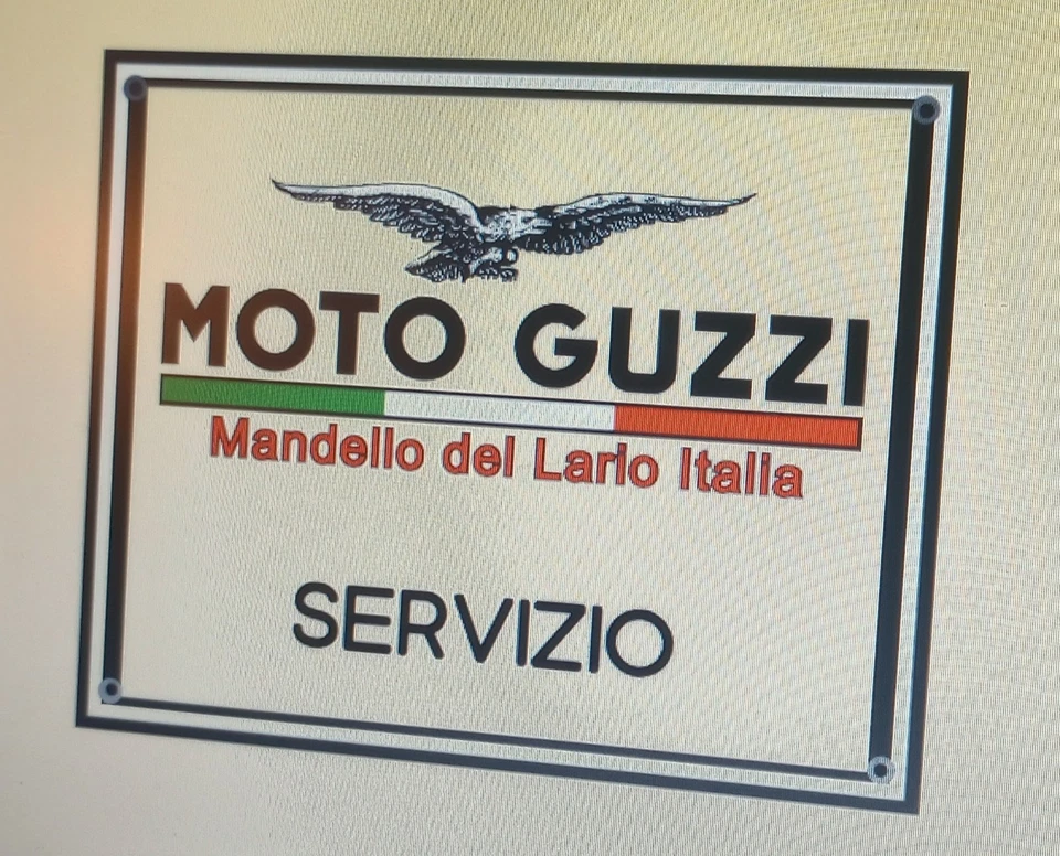 Letrero cueva garaje moto guzzi servizio Foto 1 de 1