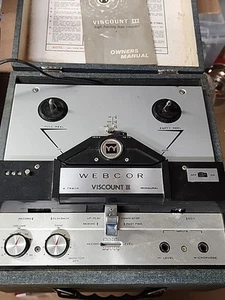 Vintage Webcor Viscount lll Reel-to-Reel Tape Recorder High-Fidelity With Case - Picture 1 of 24