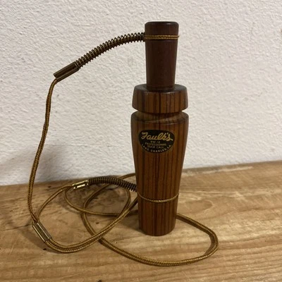 VINTAGE FAULK'S RW-14 PROFESSIONAL DUCK CALL W/lanyard - Image 1 of 4