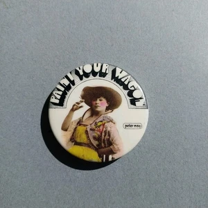 Paint Your Wagon Peter Max 1 3/4" Stick Button Pinback - Picture 1 of 2