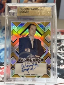 Steven Seagal 2022 Leaf Pop Century Signatures Prismatic Gold 1/1 - Picture 1 of 2