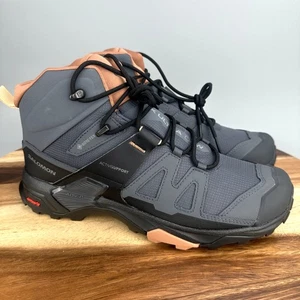 Salomon X Ultra 4 Mid GoreTex Women's Sz 10 WaterProof Ebony Mocha Hiking Boots - Picture 1 of 8