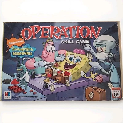 SpongeBob Squarepants OPERATION Board Game 2007 Nickelodeon Missing Pieces & Ins - Image 1 of 4