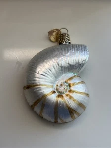 NWT Old World Christmas 12573 Nautilus Shell Christmas 🎄 Ornament HTF Retired - Picture 1 of 4