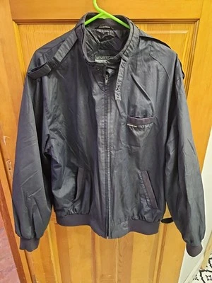 Members Only Jacket Men Med  Bomber Black Full Zip Cotton Polyester Vintage - Image 1 of 4