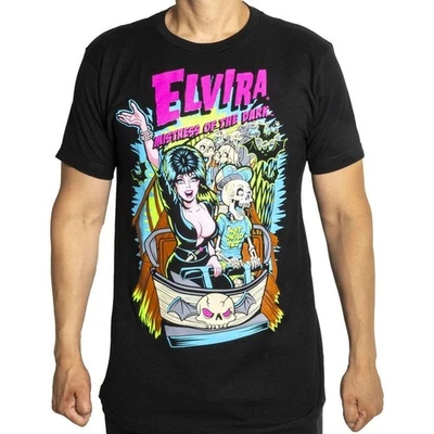 Camiseta Kreepsville Elvira Ghostcoaster Carnival Ghouls Thrill Tee S-M-L-XL-2X-3X Foto 1 de 3