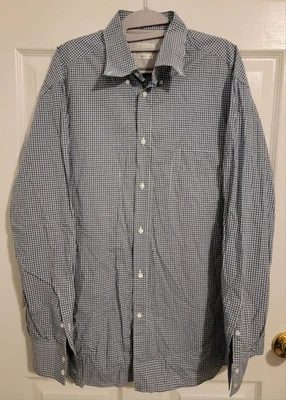 Brunello Cucinelli Men's Button Down Shirt 2XL Blue Green Check Basic Fit - Image 1 of 4