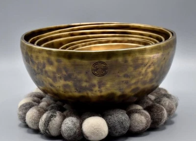 6.5-10 Inches Full Chakra Healing Set of 7-Tibetan handmade Singing Bowl Set 7 - Image 1 of 4